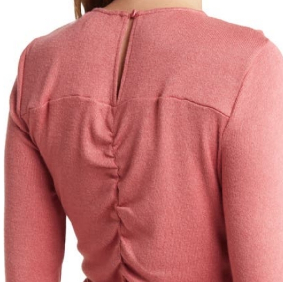 Women's Long Sleeve Sweater Top Rosella Pink Rose Size L NWT $138 - Picture 3 of 5